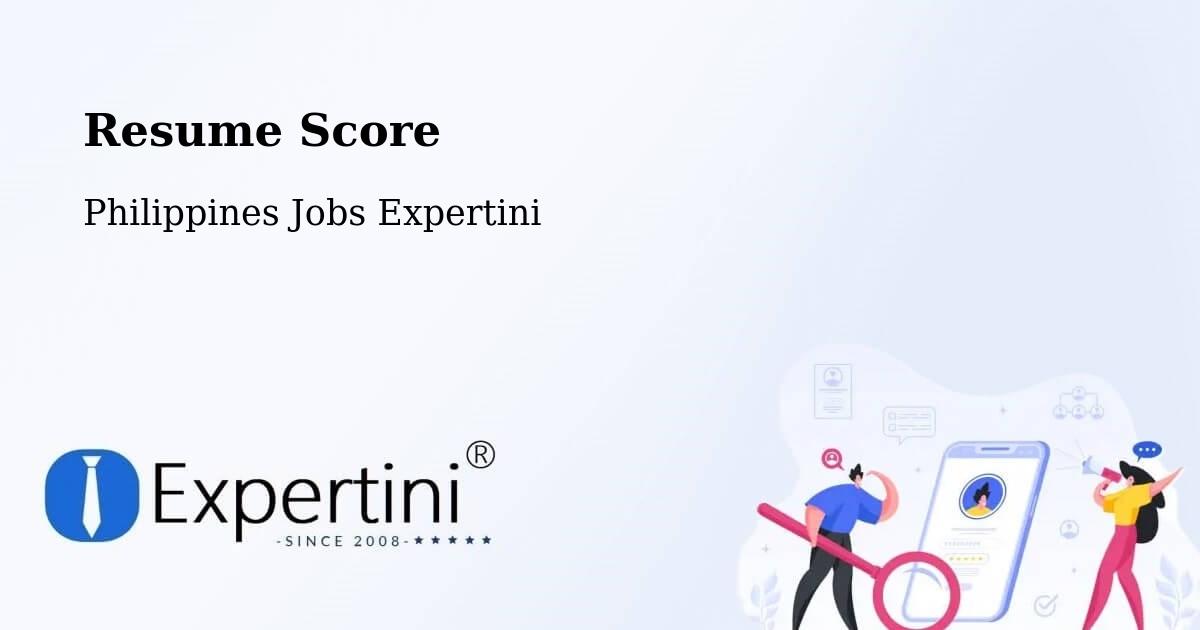 Resume Score & Job Description Match Tool – Murcia - Philippines Jobs Expertini